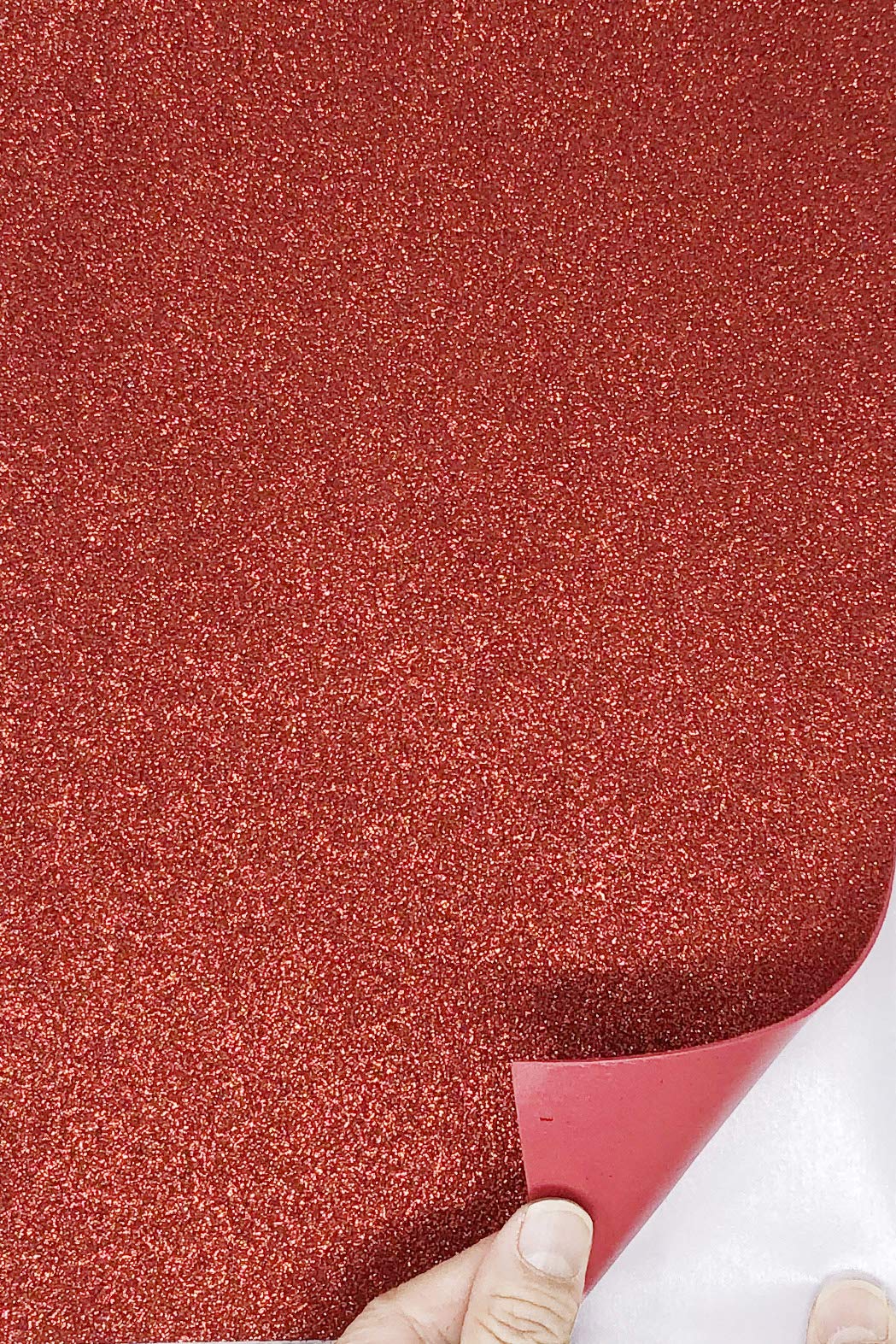 GOMA EVA CON BRILLO X 10 UNI ROJO
