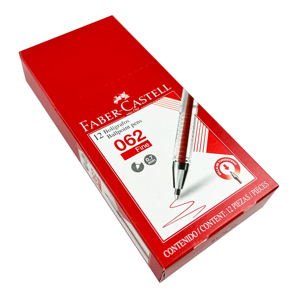 BOLIGRAFO PUNTA FINA 062 ROJO X 12 UNIDADES 0.7MM